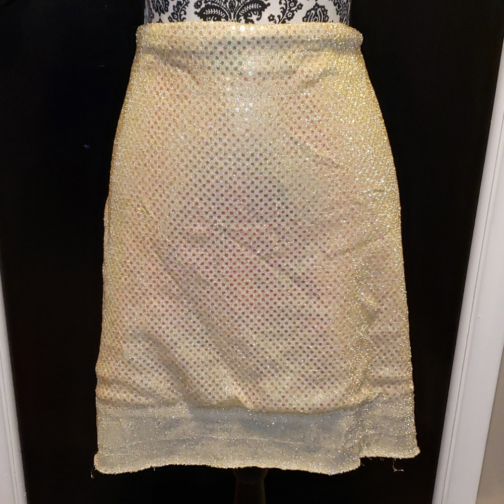 Gold sequin mini skirt - 327
